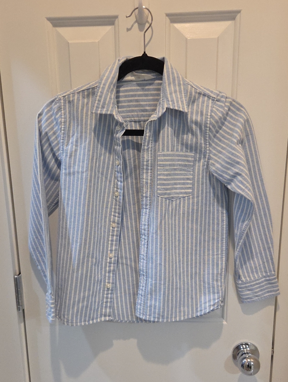 H&M Light Blue & White Striped Kids Button-Down Shirt